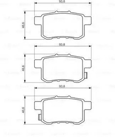 Фото 1/9 0986494338, Колодки тормозные HONDA Accord задние