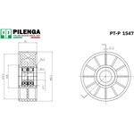 PT-P 1547, Ролик руч.ремня ВОЛГА 406