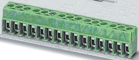 PCB terminal, 10 pole, pitch 5 mm, AWG 26-14, 17.5 A, screw connection, green, 1935242