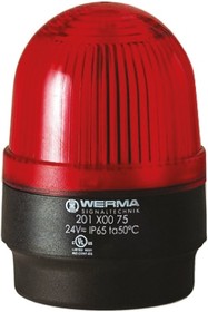 202.100.55, BM 202 Series Red Flashing Beacon, 24 V dc, Wall Mount, Xenon Bulb, IP65