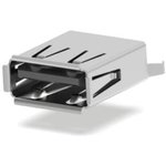 1734366-4, Conn USB 2.0 Type A RCP 4 POS 2.5mm Solder ST Thru-Hole 4 Terminal 1 ...