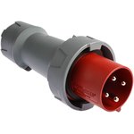 3308RS, PowerTOP Plus IP67 Red Cable Mount 3P + E Industrial Power Plug ...