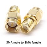 SMA(male)-SMA(female) переходник прямой. Переходник SMA(папа)-SMA(мама) прямой