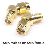 SMA(male)-RPSMA(female) переходник 45 градусов угловой ...