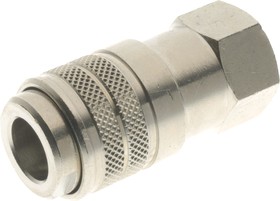 162 Series Straight Fitting, 1/4 BSP Female to 1/4 BSP Female, Threaded-to-Tube Connection Style