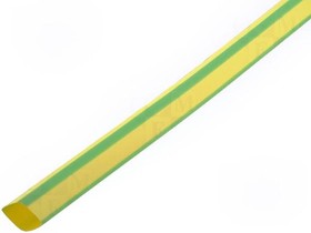 Фото 1/2 CB-HFT(2X) 6.4MM 1M YELLOW-GREEN, Термоусадочная трубка: без клея: 2: 1: 6,4мм: L: 1м: желто-зеленый