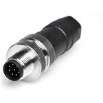 VELLEDQ Соединитель клеммный M12-M08T, Вилка, Прямой с клеммником ...