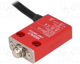 EFM-L-3-31, Концевой выключатель, толкатель 10,5мм, NO + NC, 5А, провод 2м