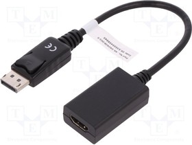 AK-340408-001-S, Adapter; DisplayPort 1.1a; DisplayPort plug,HDMI socket; 150mm