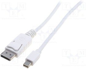 AK-340102-020-W, Cable; DisplayPort 1.1a; 2m; white