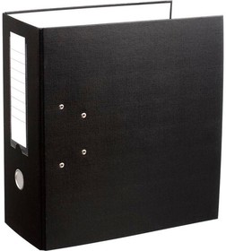 Фото 1/4 Папка-регистратор с двумя арочными механизмами (до 800 листов), покрытие ПВХ, 125 мм, черная