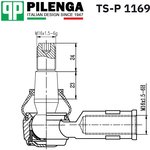 TS-P1169, Наконечник рулевой тяги L/R