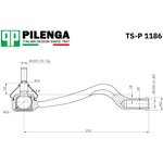 TS-P 1186, Наконечник рулевой Lada Largus 12-; Renault Logan 04- ...