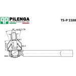 TSP1188, TSP1188_наконечник рулевой правый!\ Peugeot Boxer 2.2HDi 06