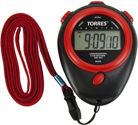 Фото 1/2 Секундомер TORRES (часы, будильник, дата, шнур с карабином) spt0010741
