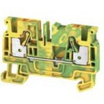 2051360000, Weidmuller A Series Green/Yellow DIN Rail Terminal Block, 4mm² ...