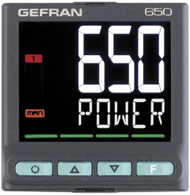 650-D-R00-01030-0-G, 650 PID Temperature Controller, 48 x 48mm, 3 Output Analogue, Logic, Relay, 20 → 27 V ac/dc Supply Voltage