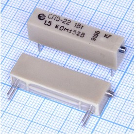 Фото 1/2 Резистор подстроечный 47 кОм, СП5-22, мощность 1Вт; №4529 РПодстр 47к\ 1,0\32x7x10\СП5-22\60об