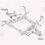 Опора шаровая нижняя L/R RENAULT Duster 10- TEA1099