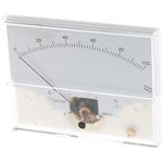 IS 11010, Analogue Panel Ammeter 100µA DC, 40.5mm x 91.5mm, ±1.5 % Moving Coil