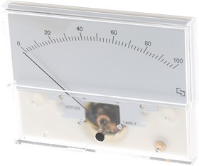 Фото 1/2 IS 11010, Analogue Panel Ammeter 100μA DC, 40.5mm x 91.5mm, ±1.5 % Moving Coil
