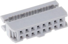 AWP 16-7240-T, 16-Way IDC Connector Socket for Cable Mount, 2-Row