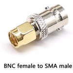 BNC(female)-SMA(male) переходник прямой. Переходник BNC(мама)-SMA(папа) прямой