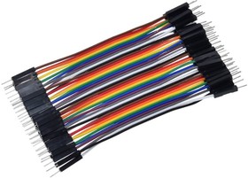 Соединительные провода «папа-папа» (40 шт. / 10 см), Шлейф из 40 проводов для прототипирования электронных устройств