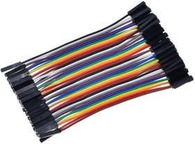 Соединительные провода «мама-мама» (40 шт. / 10 см), Шлейф из 40 проводов для прототипирования электронных устройств
