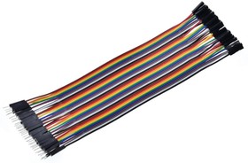 Соединительные провода «папа-мама» (40 шт. / 20 см), Шлейф из 40 проводов для прототипирования электронных устройств