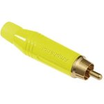 ACPR-YEL, RCA Phono Connectors Plug Flex grommet Yellow