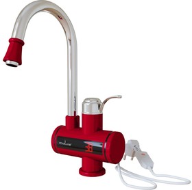 Фото 1/2 Смеситель-водонагреватель проточного типа wh-003 red (3,3 квт, узо, кухня, индикатор темп) 551718