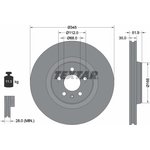 Диск тормозной передний с покрытием PRO+ VAG AUDI A4/A5/A6/Q5 07-  / PORSCHE ...