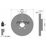 92257403, Диск тормозной MAZDA 6 12-, CX-5 11-,