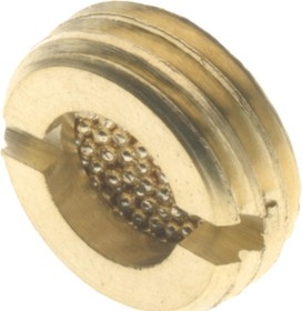 7120 Nickel Plated Brass 10bar Pneumatic Silencer, Threaded, G 1/8 Male