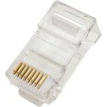 Коннектор RJ45/8P8C под витую пару, круглый ввод, уп-ка 100шт. NMC-RJ88RZ50UD2-100