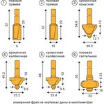 Набор фрез 6 шт 553378