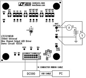 Фото 1/2 DC1055A, LED Lighting Development Tools 250mA Universal Nine Channel LED Driver