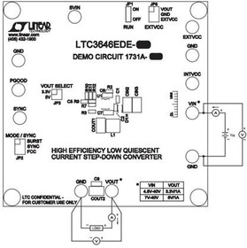 Фото 1/2 DC1731A-B, Power Management IC Development Tools LTC3646-1 (DFN) Demo Board - 4V to 40V i