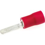 FVWS1.25-AF2.3B(LF), FV Insulated Crimp Blade Terminal 10mm Blade Length, 0.25mm² to 1.65mm², 22AWG to 16AWG, Red