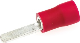 Фото 1/2 FVWS1.25-AF2.3B(LF), FV Insulated Crimp Blade Terminal 10mm Blade Length, 0.25mm² to 1.65mm², 22AWG to 16AWG, Red