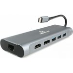Адаптер интерфейсов USB-C 8-в-1 (Type-C, USB3.1, HDMI,DP,VGA,RJ-45 ...