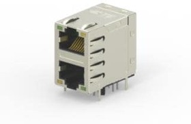 2301997-9, Modular Connectors / Ethernet Connectors RJ45 JACK INT.MAG. 10/100 LED 2X1