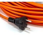 Удлинитель КОМУС ПВС 2х0,75кв.мм. 30м 6А без/з.,без/ загл.,IP20,цвет оранж