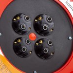 Удлинитель КОМУС ПВС 3х1,5кв.мм. 25м 16А 4 гнезда с/з.,без/загл.,IP20,оранж