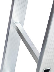 Фото 1/4 Лестница шарнирная алюминиевая 4х5 ступеней Комус
