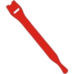 E1-2-530-B10, Hook and Loop Cable Tie 200 x 13mm Fabric / Polyamide Red