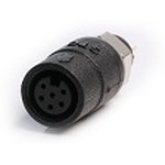 Circular Connector, 6 Contacts, Panel Mount, M6 Connector, Socket, Female, IP67