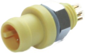Circular Connector, 5 Contacts, Panel Mount, M6 Connector, Plug, Male, IP67