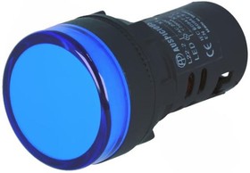 Фото 1/2 L22 220VAC BL, Индикаторная лампа, 22мм, L22, -20-60°C, Подсвет: LED 230ВAC, IP65